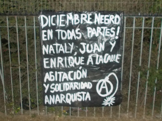 Dezembro Negro em toda a parte! - Liberdade para Nataly, Juan e Enrique - Agitação e solidariedade anarquista